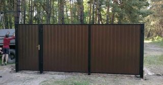 Купить распашные ворота из профнастила Протвино, цена от 2771 руб.